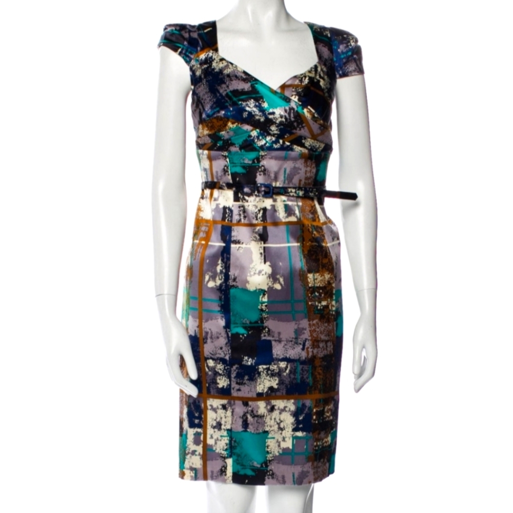 David Meister Silk Knee Length Dress